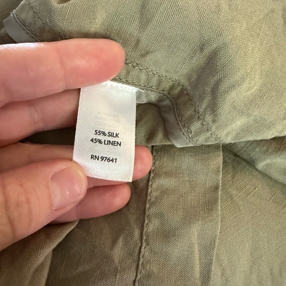 J Jill tan lt brown linen and silk blend lightweight jacket size 3X - Picture 6 of 6